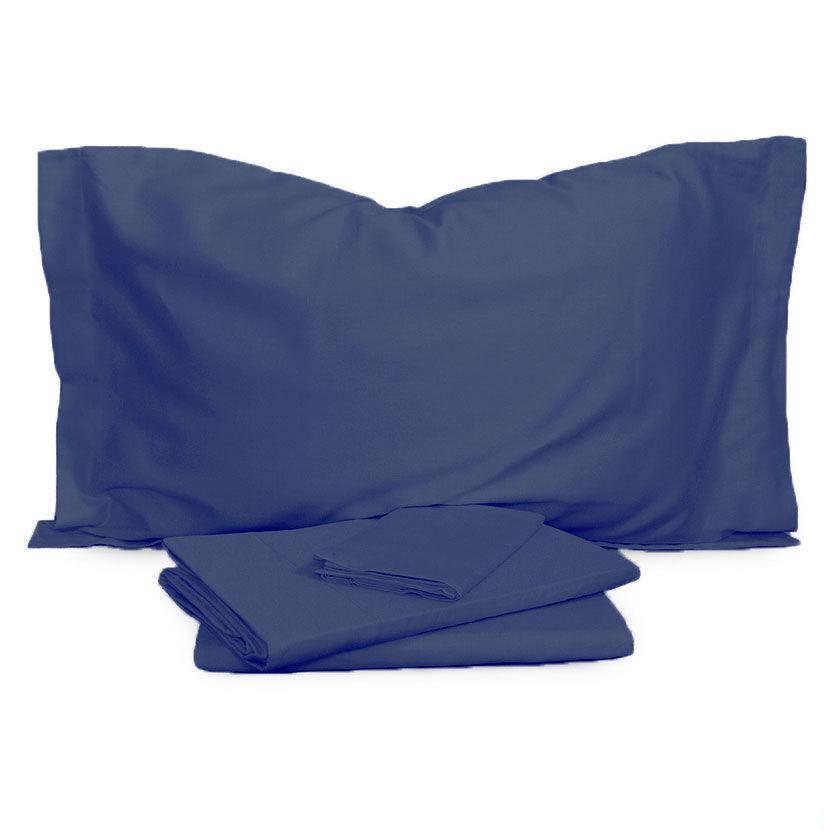 Fazzini Completo Lenzuola Matrimoniale in Raso di Cotone Finissimo Trecento S130 - Passarelli Biancheria