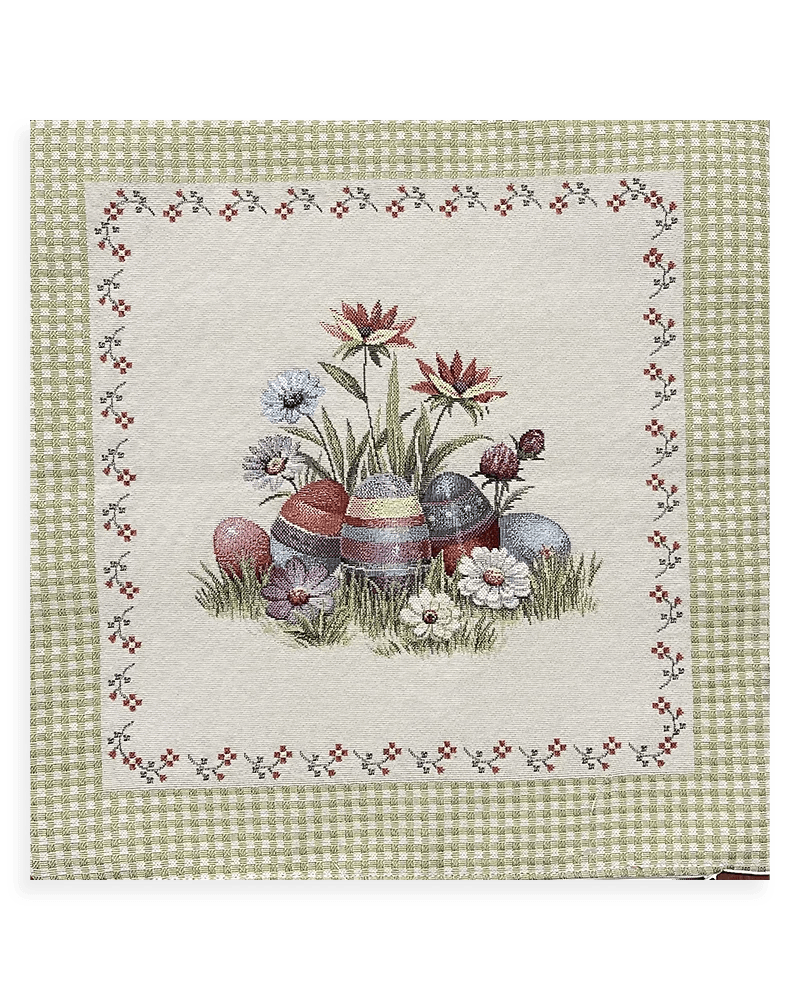 Federa Cuscino Arredo Pasquale in Gobelin Piazzato S70 - Passarelli Biancheria