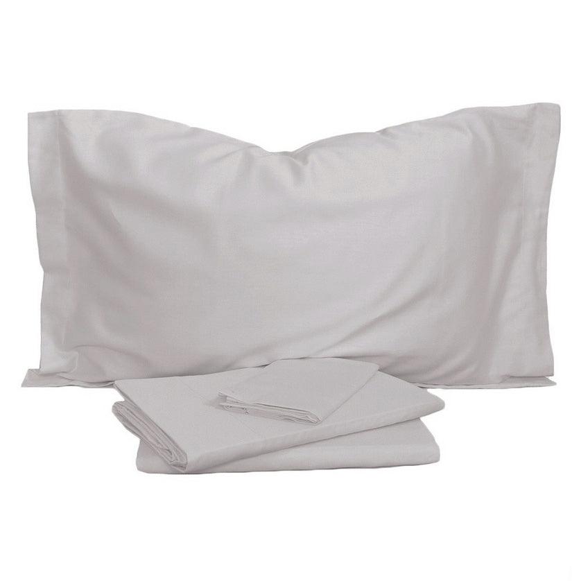 Fazzini Completo Lenzuola Matrimoniale in Raso di Cotone Finissimo Trecento S130 - Passarelli Biancheria