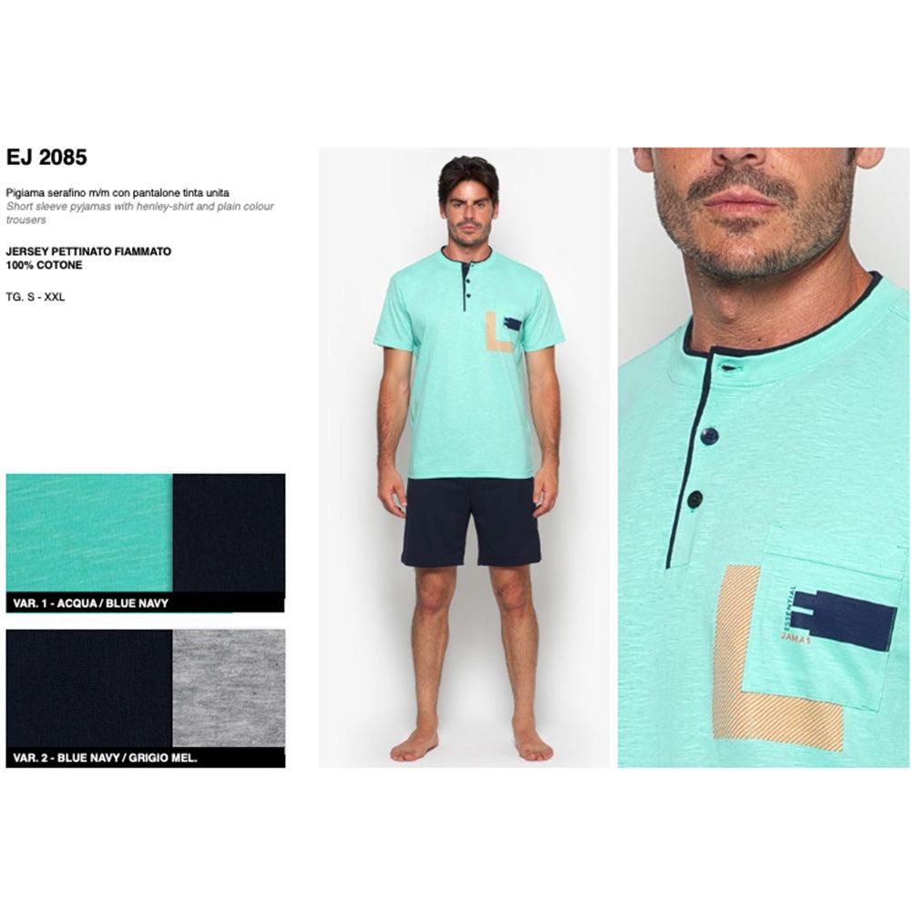 Jamas Pigiama Corto Estivo da Uomo EJ 2085 S41 - Passarelli Biancheria