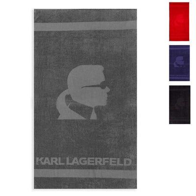 Karl Lagerfeld Telo Mare in Spugna 100% Cotone Misura 100x180 D28 - Passarelli Biancheria