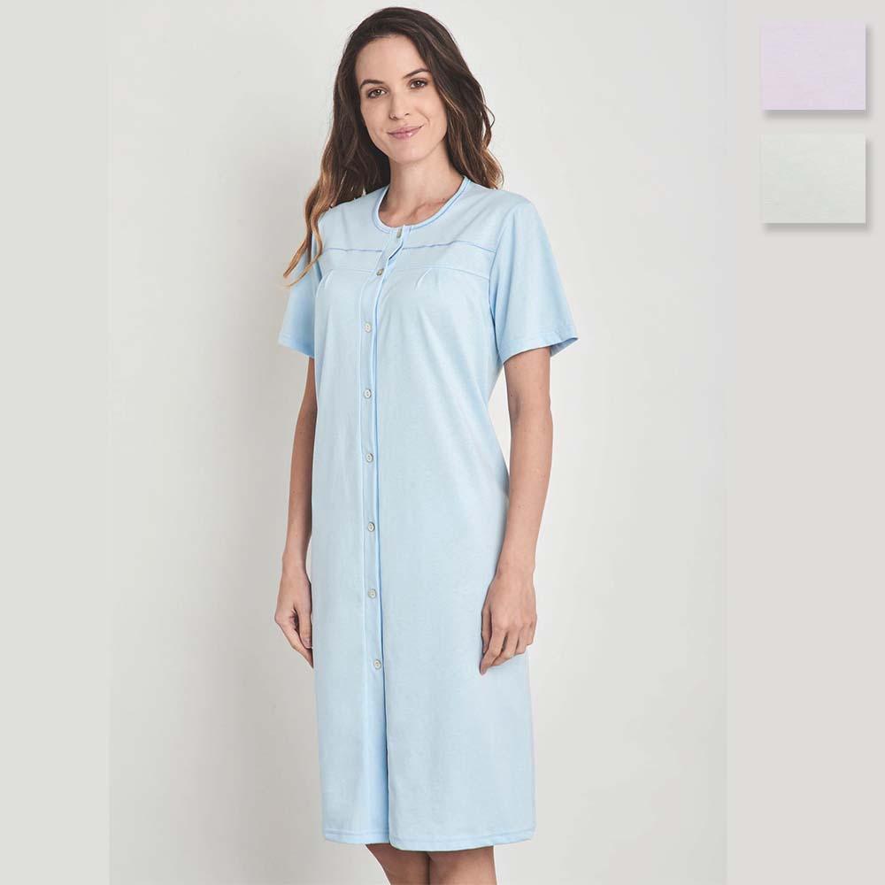 Lingery Camicia da Notte Clinica Maniche Corte in Cotone Jersey 9030 S31 - Passarelli Biancheria