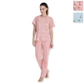 Lingery Pigiama da Donna Aperto Maniche Corte Pantalone Lungo 9632 S30 - Passarelli Biancheria