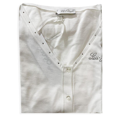 Liu Jo Pigiama Estivo da Donna Aperto Avanti Maniche Lunghe DL0085 S78 - Passarelli Biancheria