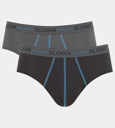 Sloggi Uomo 2 Slip Start Midi 10050546 S13 - Passarelli Biancheria