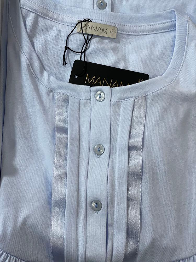 Manam Camicia da Notte Clinica Maniche Corte Cotone Jersey 20667 S30 - Passarelli Biancheria