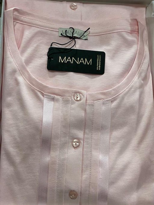 Manam Camicia da Notte Clinica Maniche Corte Cotone Jersey 20667 S30 - Passarelli Biancheria