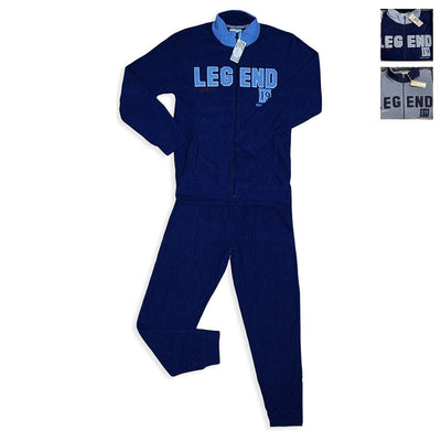 Milk and Honey Pigiama Uomo Invernale in Pile con apertura a Zip PU0201 - Passarelli Biancheria