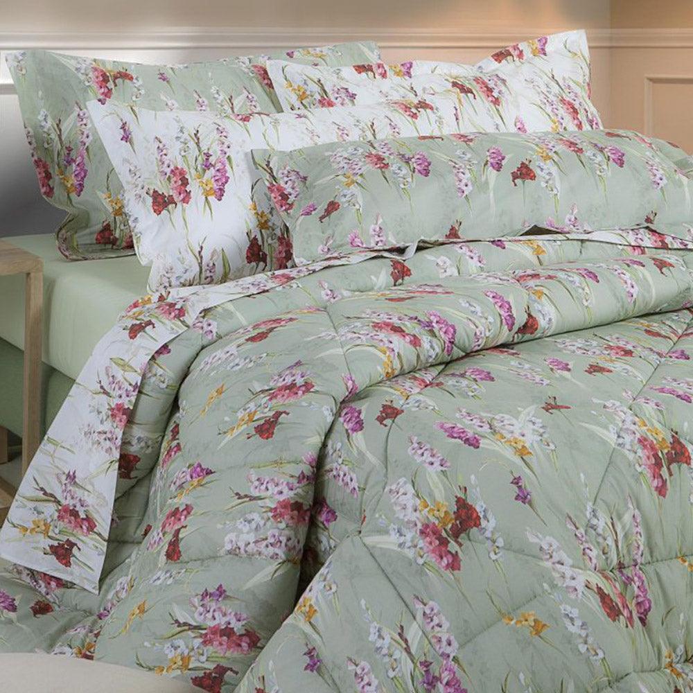 Mirabello Trapunta Invernale Matrimoniale Piccoli Gladioli 2009606 D190 - Passarelli Biancheria