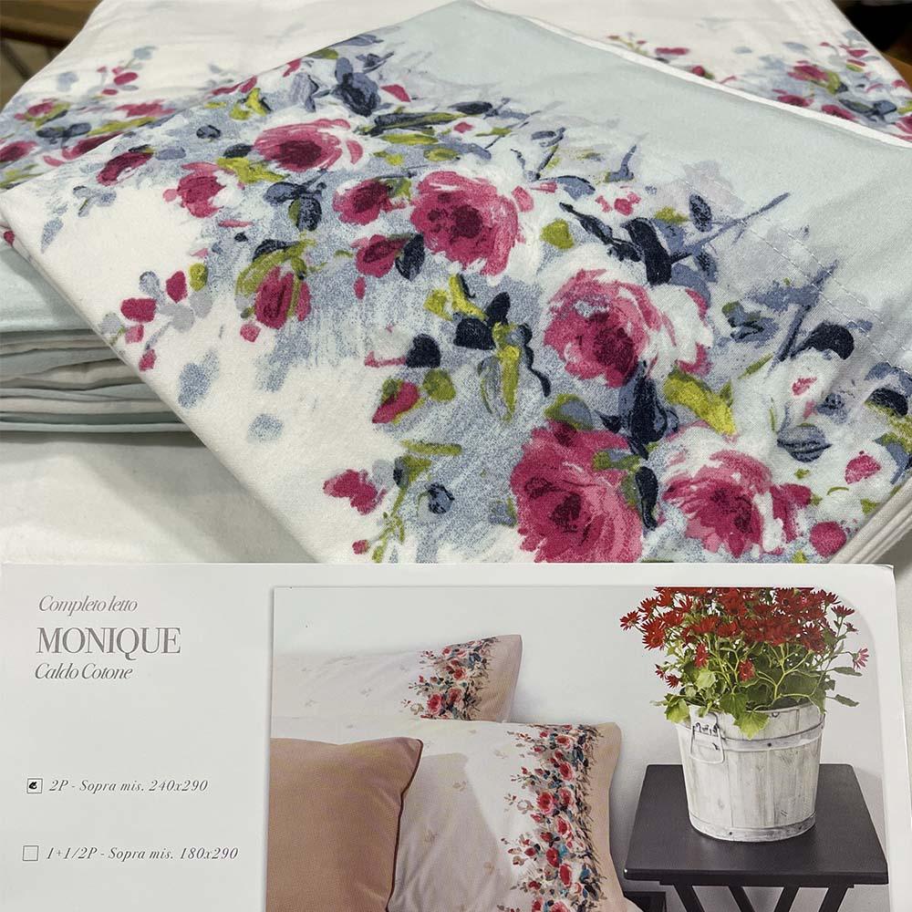 Via Roma 60 Completo Lenzuola in Flanella Matrimoniale Monique S80 - Passarelli Biancheria