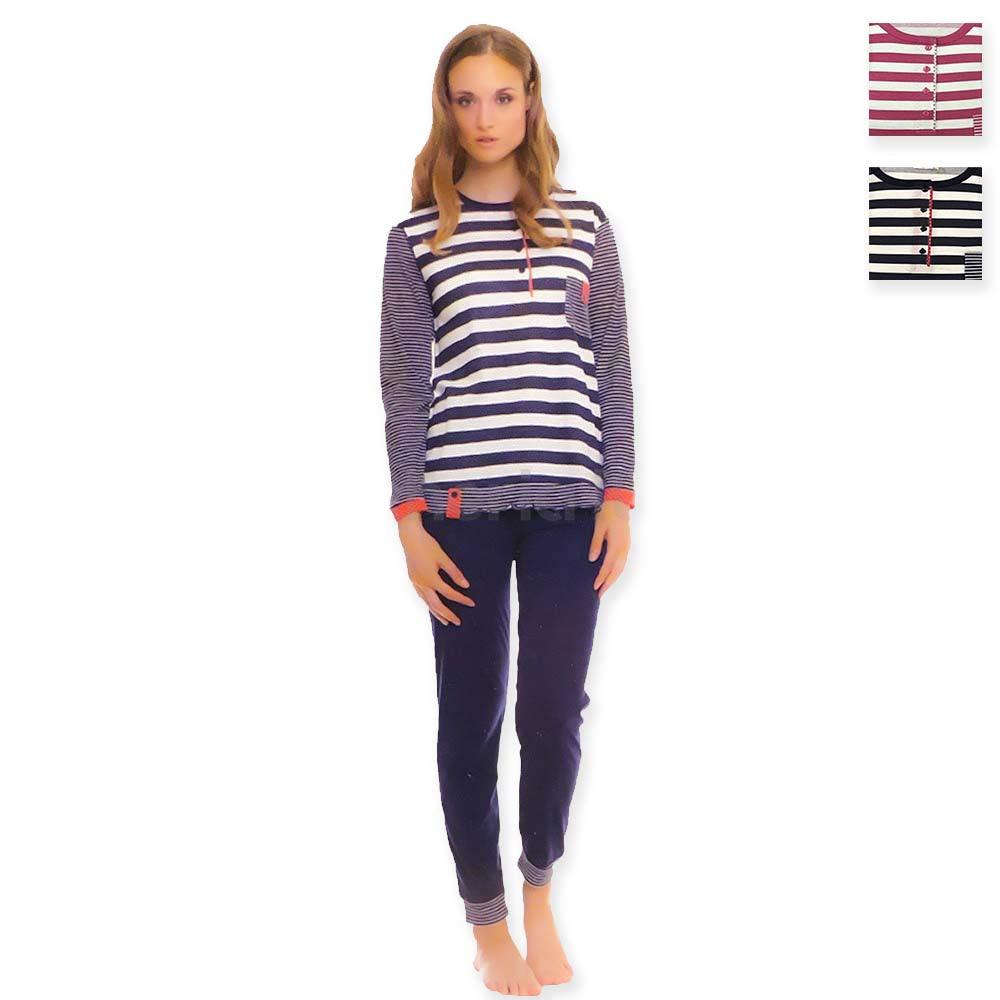 MyPi Pigiama Donna Lungo Cotone Leggero 1809 S19 - Passarelli Biancheria