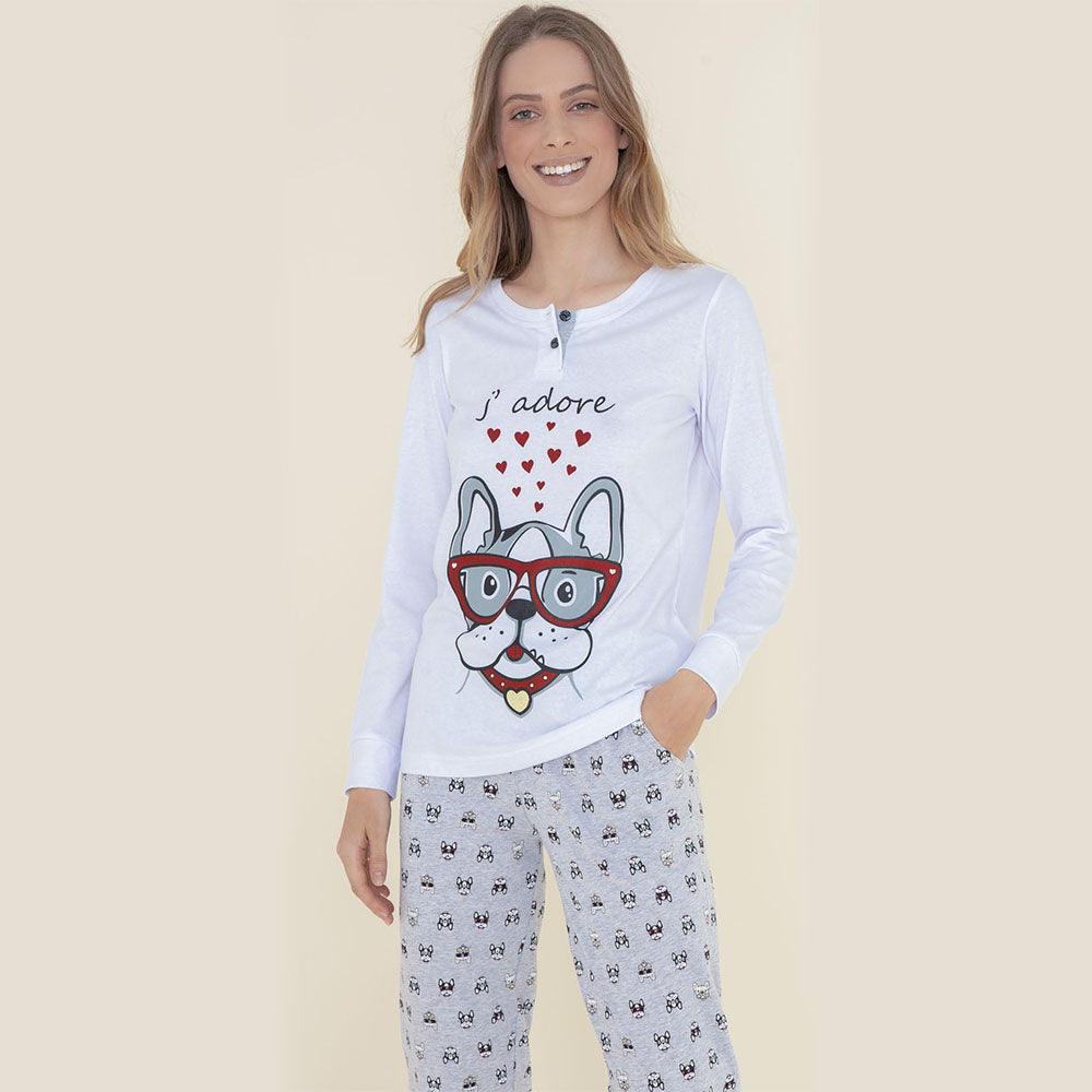 Noidinotte Pigiama Lungo Cotone Leggero da Donna FA7302 S24 - Passarelli Biancheria