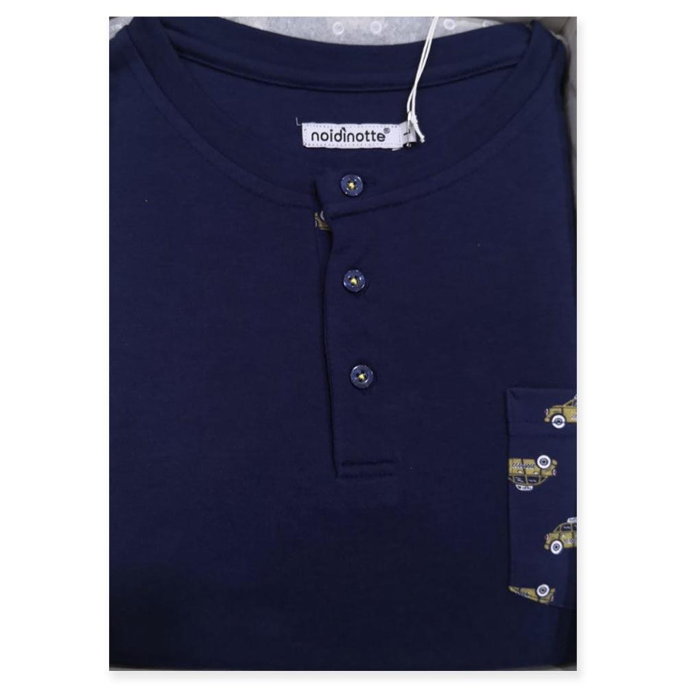 Noidinotte Pigiama da Uomo Caldo Cotone FC2350 Macchina S29 - Passarelli Biancheria