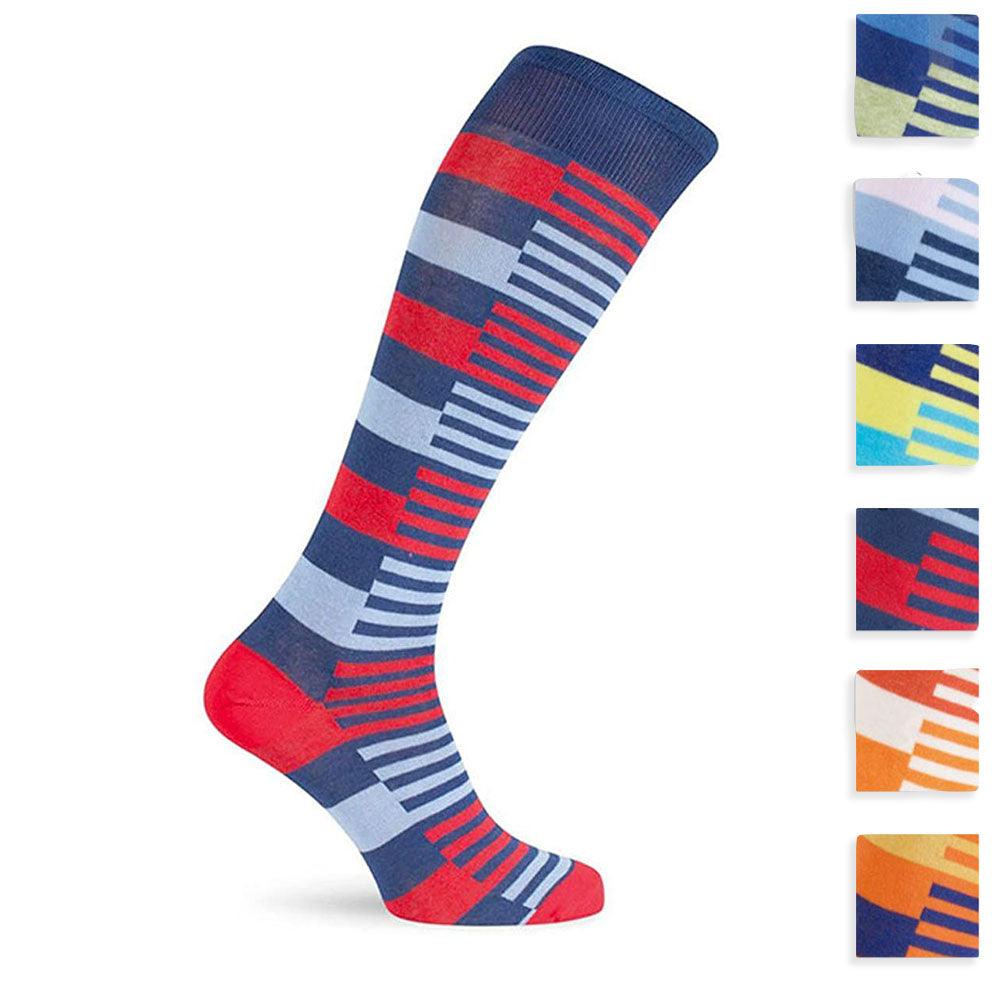 Officine Tessili Calza Lunga Fantasia in Cotone da Uomo OT131 S80 - Passarelli Biancheria