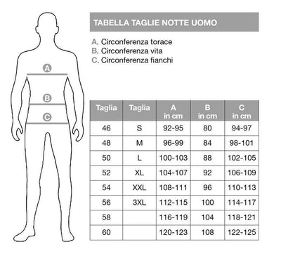 Ragno Pigiama da Uomo in Cotone Leggero Maniche Lunghe N456N1 S28 - Passarelli Biancheria