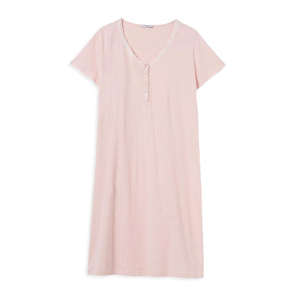Ragno Camicia da notte Maniche Corte in jersey di cotone DC52NK S30 - Passarelli Biancheria