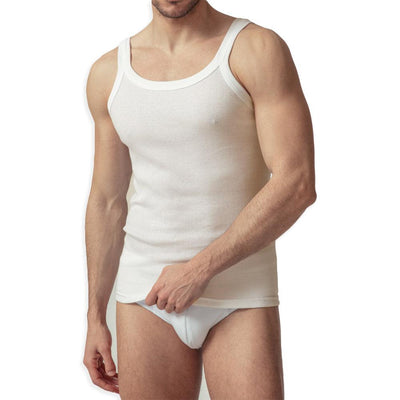 Ragno Canottiera Invernale per Uomo Spalla Stretta a Costina in pura lana 004151 S24 - Passarelli Biancheria