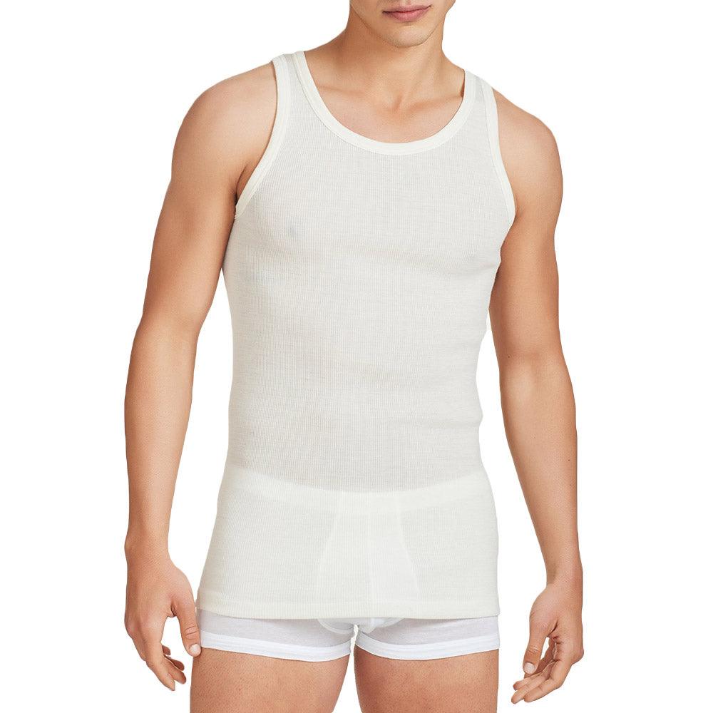 Ragno Canottiera Invernale per Uomo Spalla Larga a Costina in pura lana 004152 S24 - Passarelli Biancheria