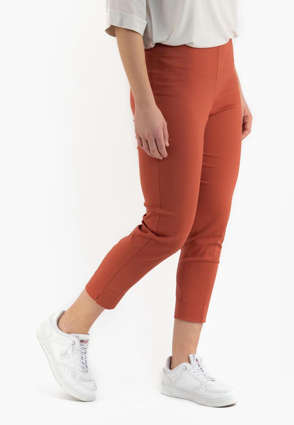 Ragno Pantalone a sigaretta in raso di cotone elasticizzato D926PY S44 - Passarelli Biancheria