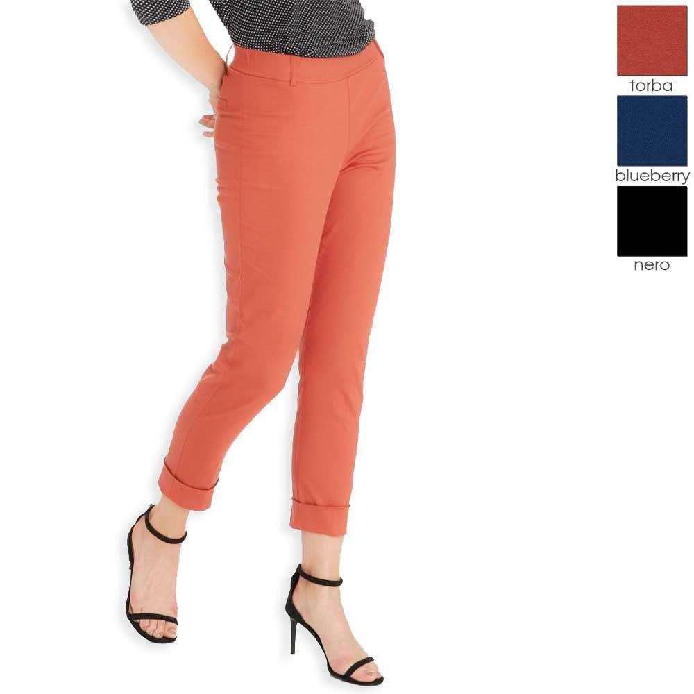 Ragno Pantalone Donna in Cotone Elasticizzato modello Capri con Risvolto 71213W S43 - Passarelli Biancheria