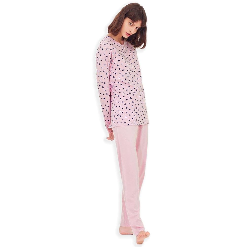Ragno Pigiama da Donna Cotone Leggero Maniche Lunghe DC57N1 S40 - Passarelli Biancheria