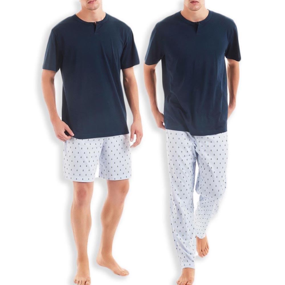 Ragno Pigiama da Uomo 3 Pezzi Maniche Corte U309NT S30 - Passarelli Biancheria