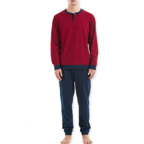 Ragno Pigiama da Uomo Cotone Leggero Maniche Lunghe U308N1 S27 - Passarelli Biancheria