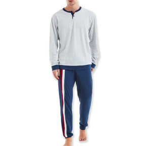 Ragno Pigiama da Uomo Cotone Leggero Maniche Lunghe U326N1 S23 - Passarelli Biancheria