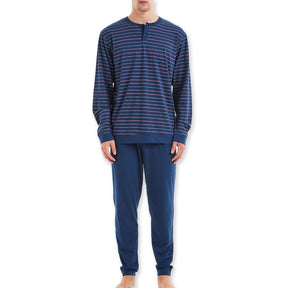 Ragno Pigiama da Uomo Cotone Leggero Maniche Lunghe U328N1 S23 - Passarelli Biancheria