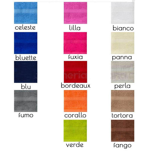 Riviera Colors Telo Doccia Tinta Unita in Spugna di Puro Cotone D14 - Passarelli Biancheria