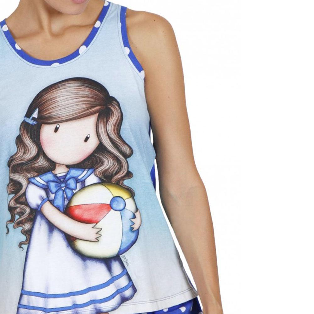 Santoro Pigiama da Donna Corto Estivo Balon 55525 S24 - Passarelli Biancheria