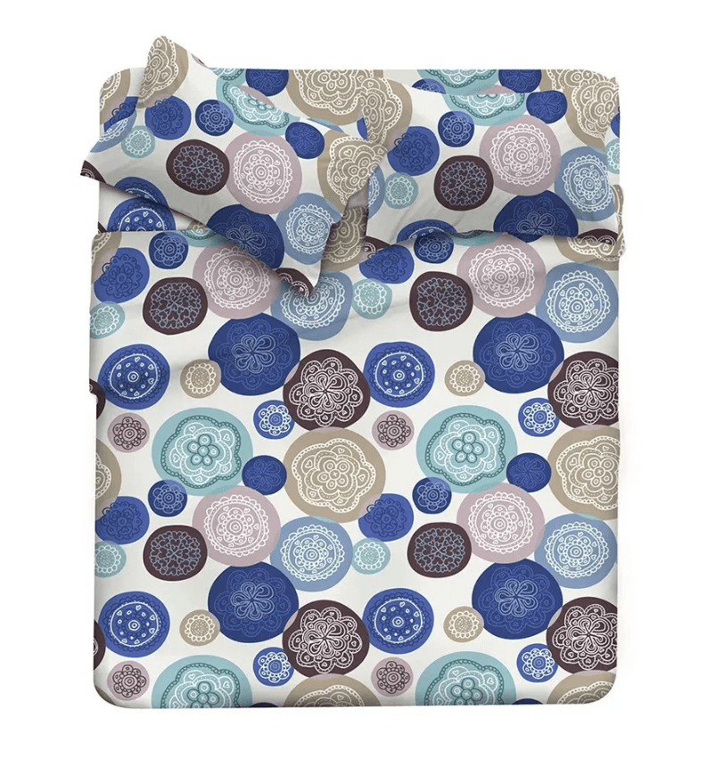 Fazzi Completo Lenzuola Matrimoniale Fantasy Murrine D26 - Passarelli Biancheria