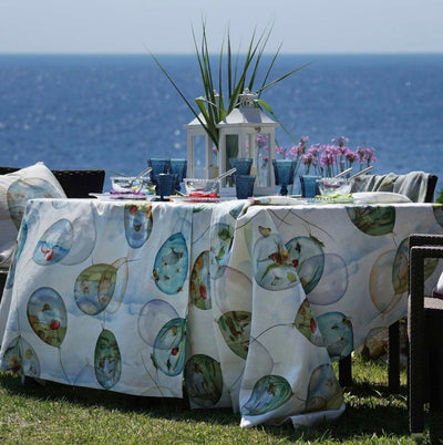 Tessitura Toscana Telerie Tablecloth in 100% Pure Linen Balloons