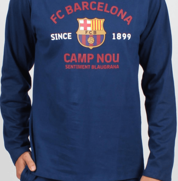 FC Barcelona Pigiama da Uomo Invernale in cotone Felpato 54904 S34