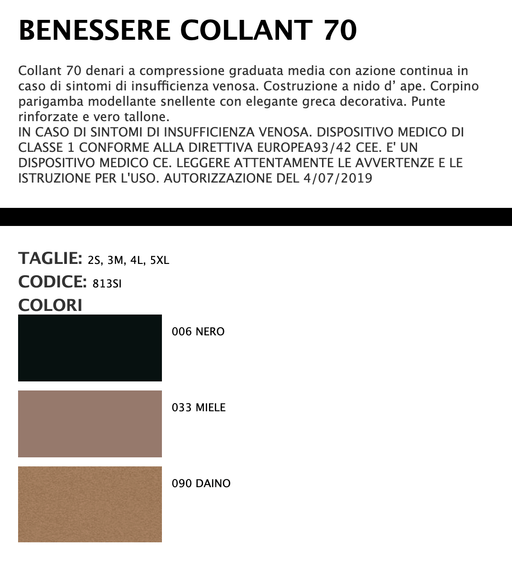 Sisi Collant Benessere 70 813SI S90 - Passarelli Biancheria