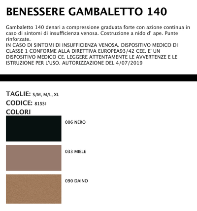 Sisi Gambaletto Benessere 140 815SI S50 - Passarelli Biancheria