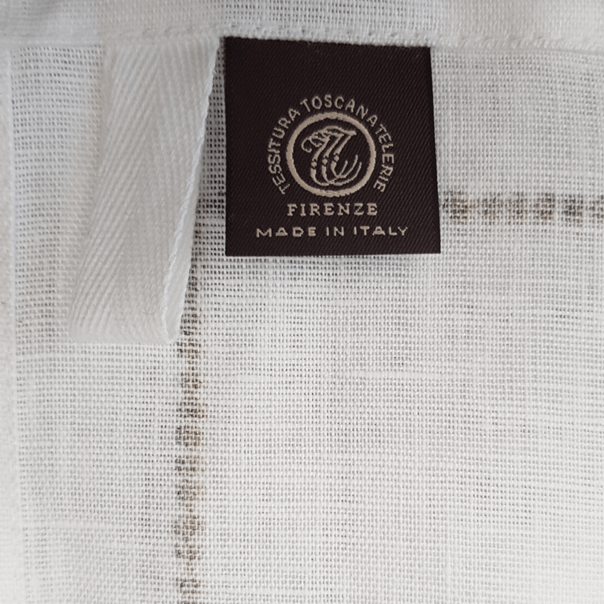 Tessitura Toscana Telerie Canovaccio Strofinaccio in lino stampa Doucers Fichi D12 - Passarelli Biancheria