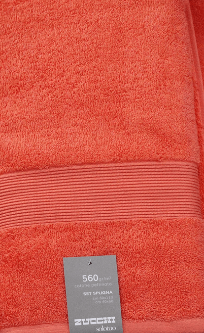Zucchi Set Asciugamani 1+1 Solotuo di Cotone 560 gr/mq D18 - Passarelli Biancheria