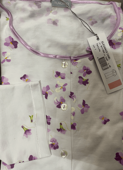 Ragno Camicia da Notte Cotone Jersey Aperta N1115W S60 - Passarelli Biancheria