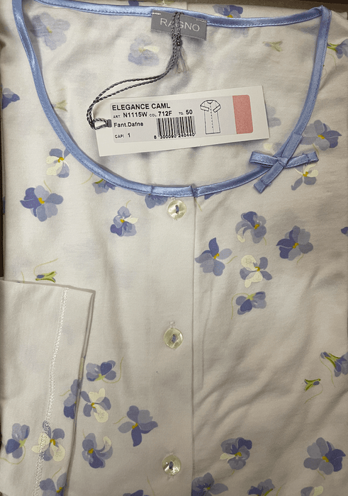 Ragno Camicia da Notte Cotone Jersey Aperta N1115W S60 - Passarelli Biancheria