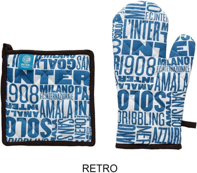 Set Barbecue Guanto + Presina Inter D80 - Passarelli Biancheria