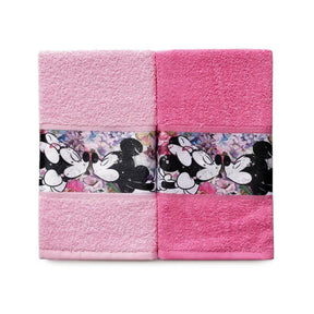 Caleffi Disney Set 2 Asciugamani Viso Personaggi Minnie D16 - Passarelli Biancheria