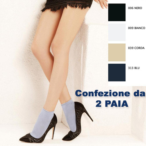 Sisi 2 Paia Calzino da Donna Fresh Cotton 1247SIBP S39 - Passarelli Biancheria