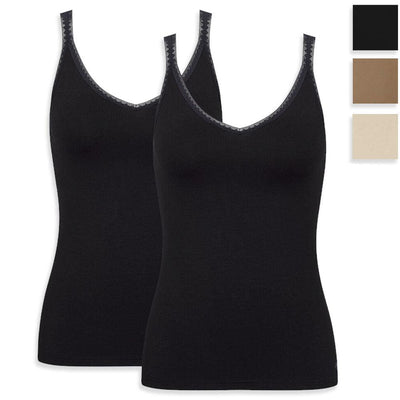 Sloggi Donna Confezione 2 Canottiere Go Shirt Top 10207356 S29 - Passarelli Biancheria