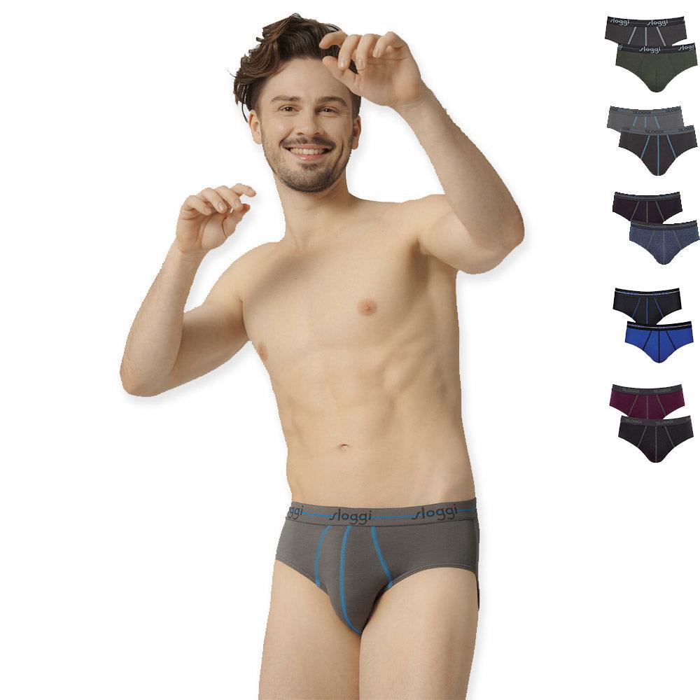 Sloggi Uomo 2 Slip Start Midi 10050546 S13 - Passarelli Biancheria
