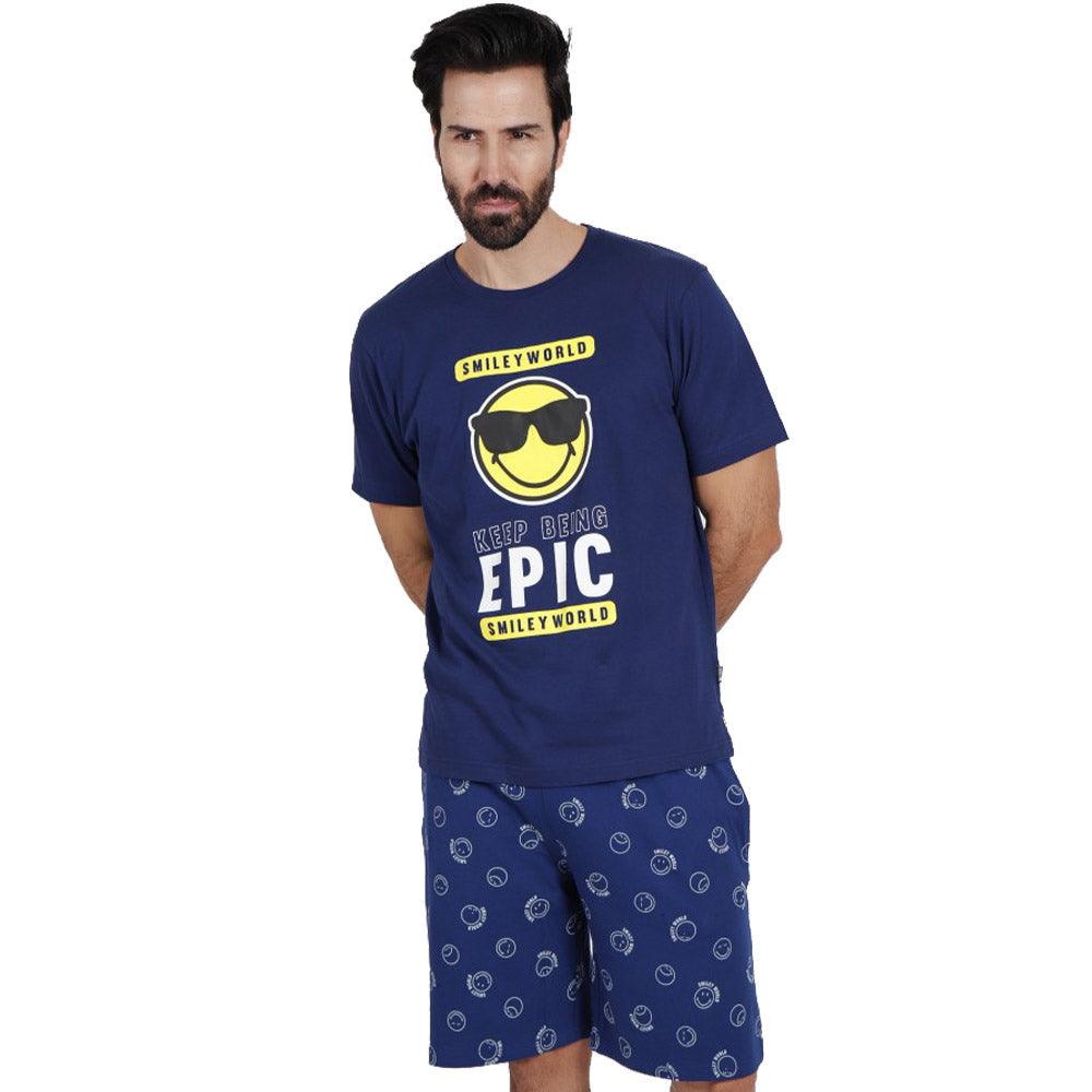 Smiley Pigiama Corto da uomo 55670 S22 - Passarelli Biancheria