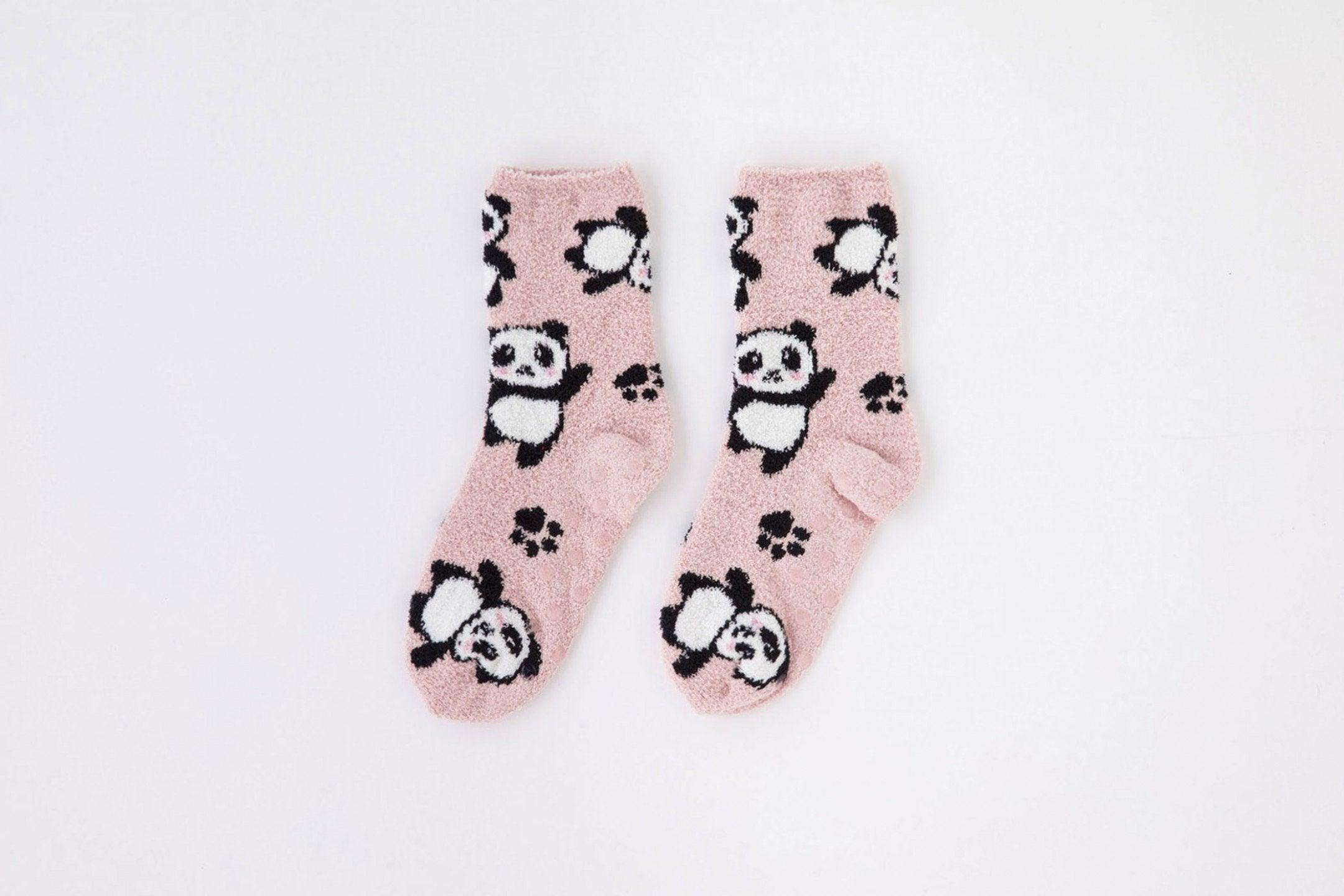 Noidinotte Calzino Anti Scivolo in Pile TR662 Panda All Over S60 - Passarelli Biancheria