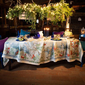 Tessitura Toscana Telerie Tovaglia Natalizia da 12 Posti Elsa D150 - Passarelli Biancheria