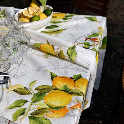 Tessitura Toscana Telerie Tovaglia da Tavola in 100% Puro lino Limoncello - Passarelli Biancheria