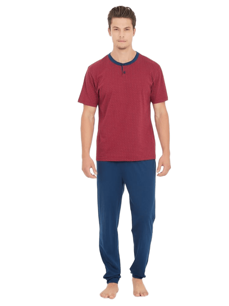 Ragno Pigiama da Uomo 3 Pezzi Maniche Corte U445NT S30 - Passarelli Biancheria